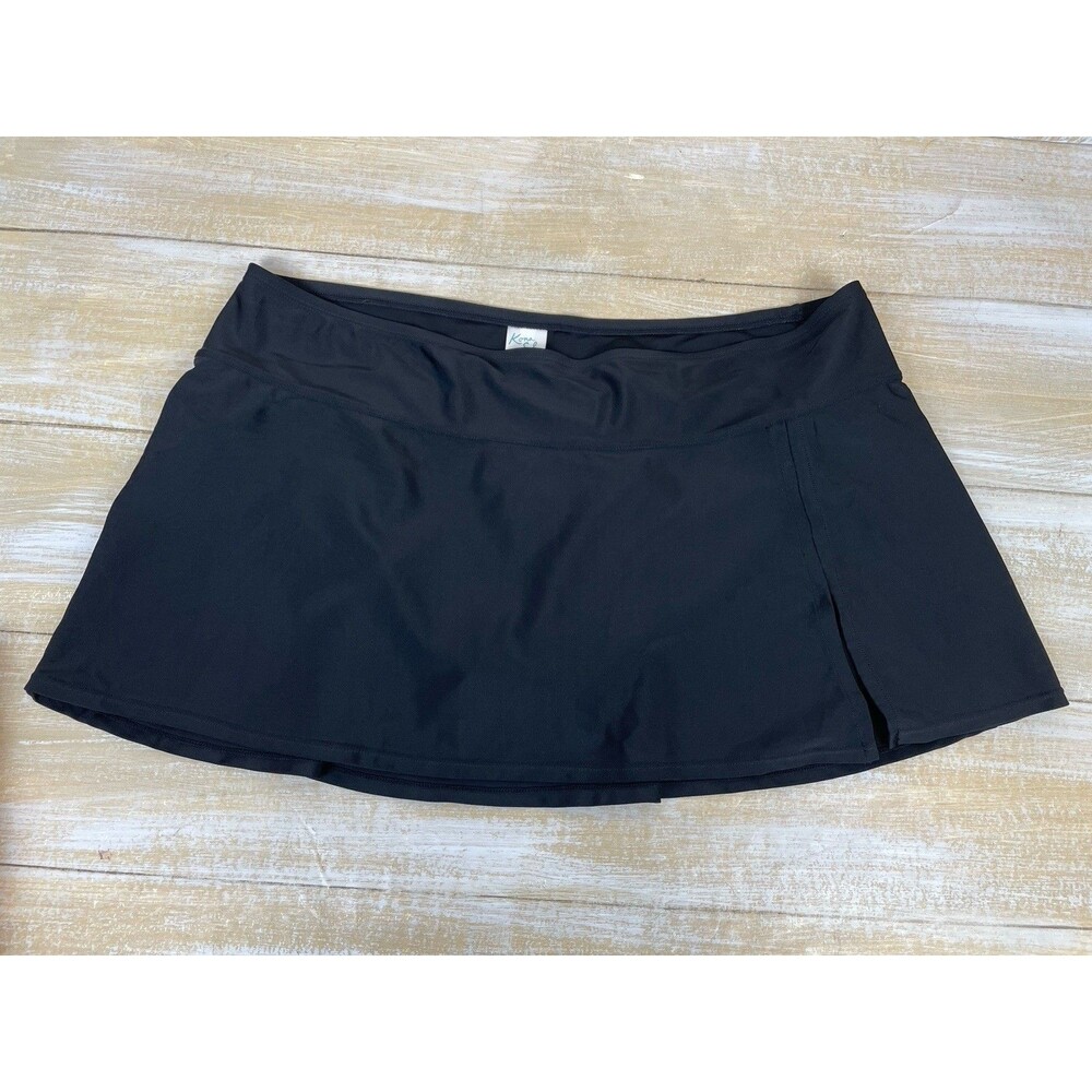 Kona Sol Black Swimsuit Skirt Bottoms Size 20W/22W New Without Tag